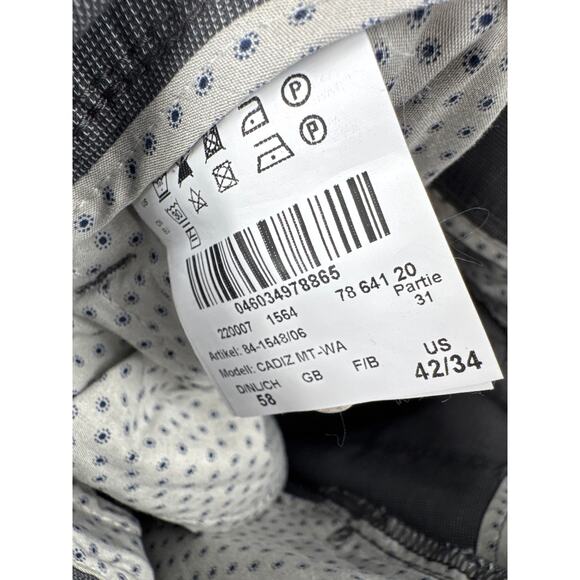 Brax Feel Good Cadiz Pants Mens gray Straight Fit Stretch size 42X34 - Picture 7 of 7